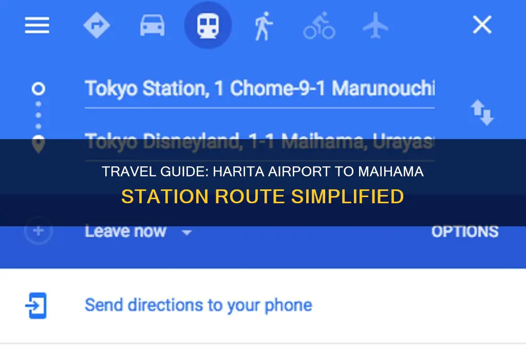 how to get to from harita airport maihama station