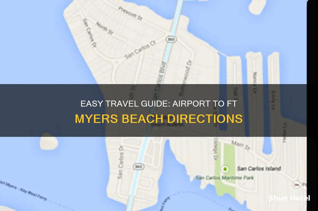 how to get to ft myers beach from airport