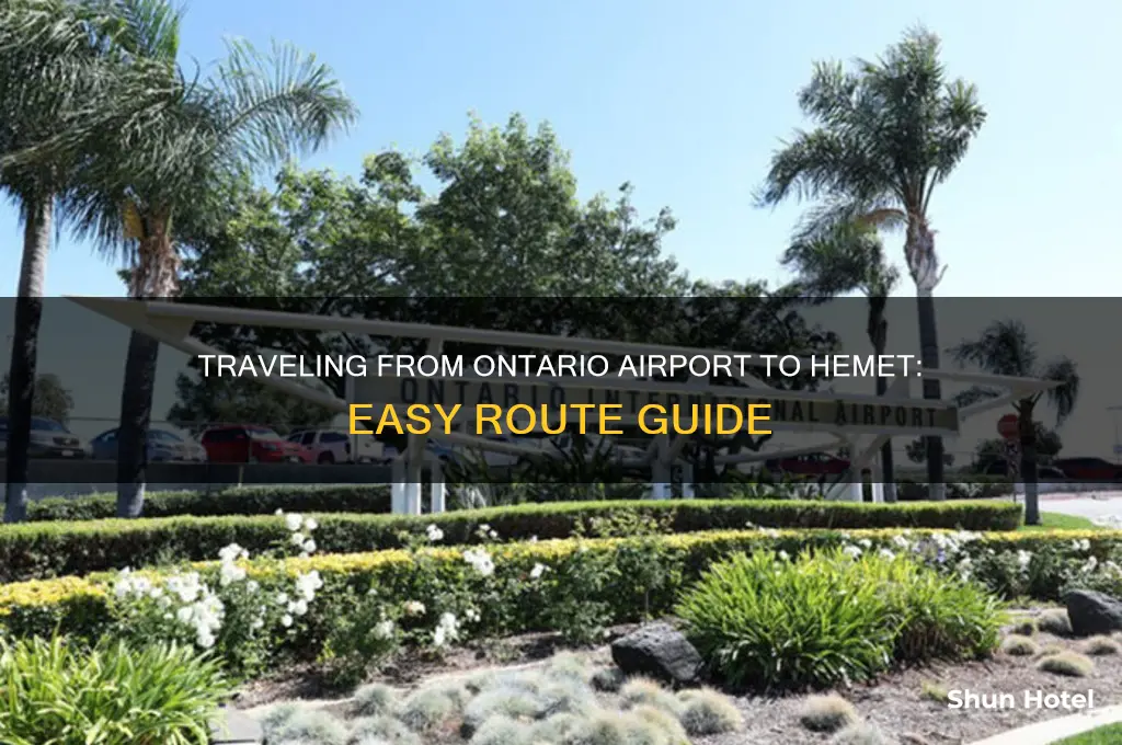how to get to hemet from ontario airport