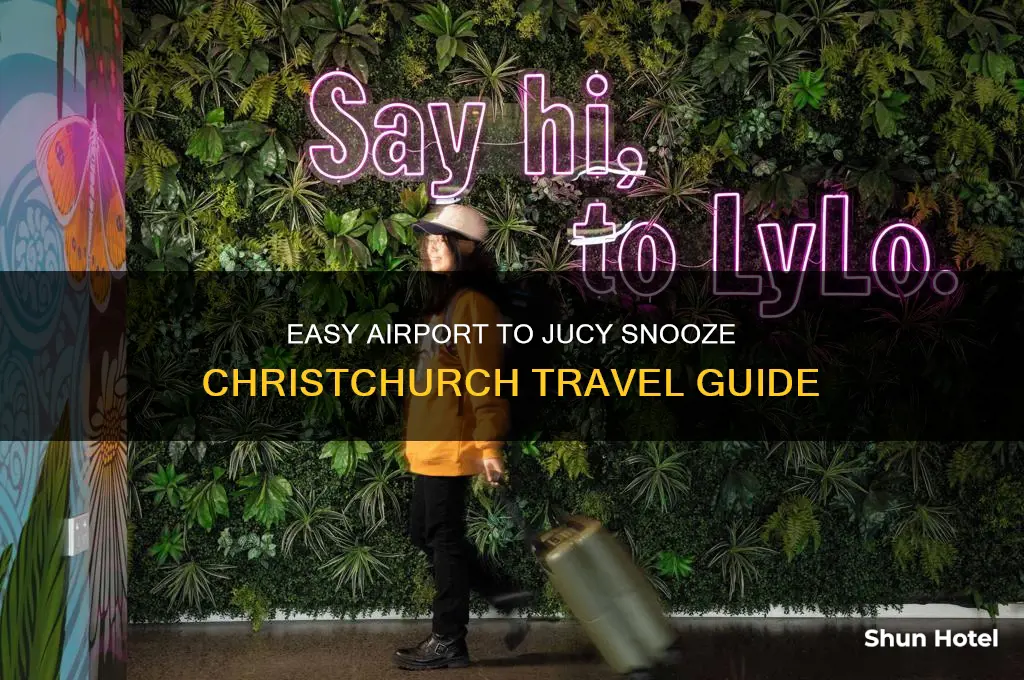 how to get to jucy snooze christchurch from airport