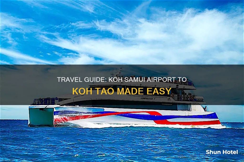 how to get to koh tao from koh samui airport