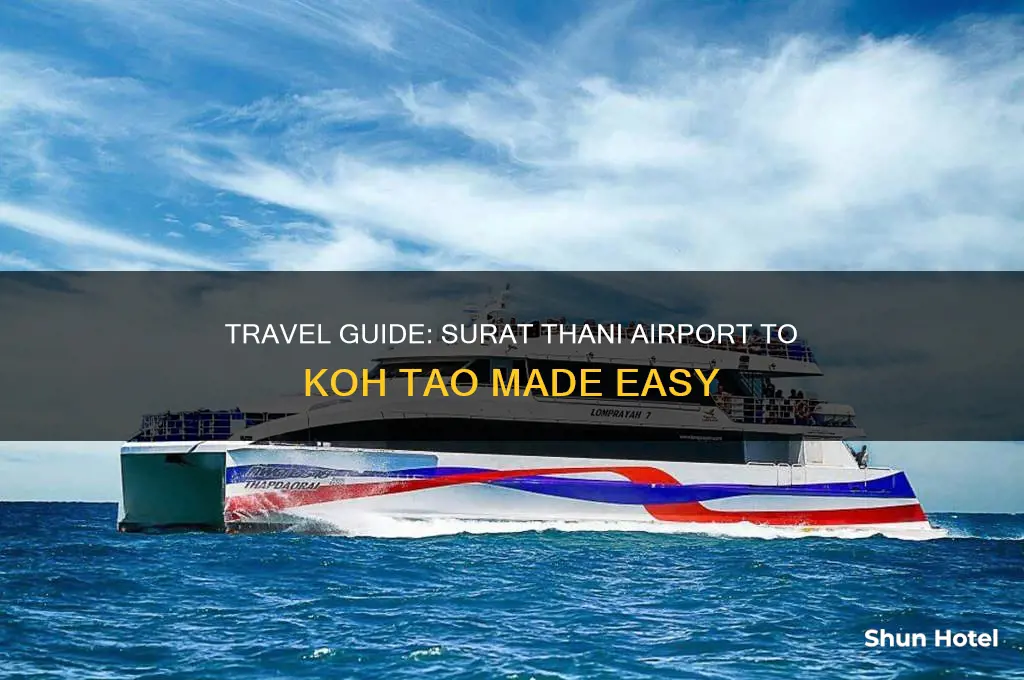 how to get to koh tao from surat thani airport