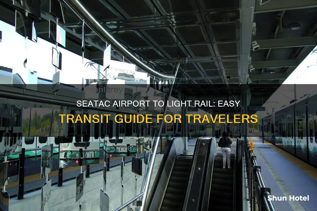 how to get to light rail from seatac airport