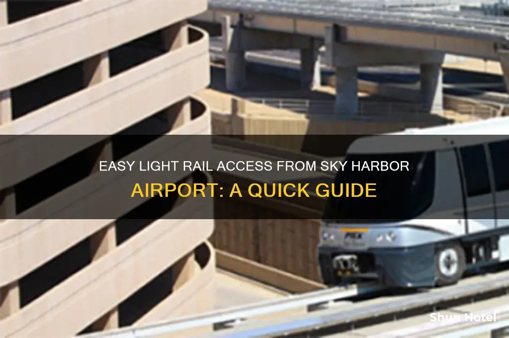 how to get to light rail from sky harbor airport