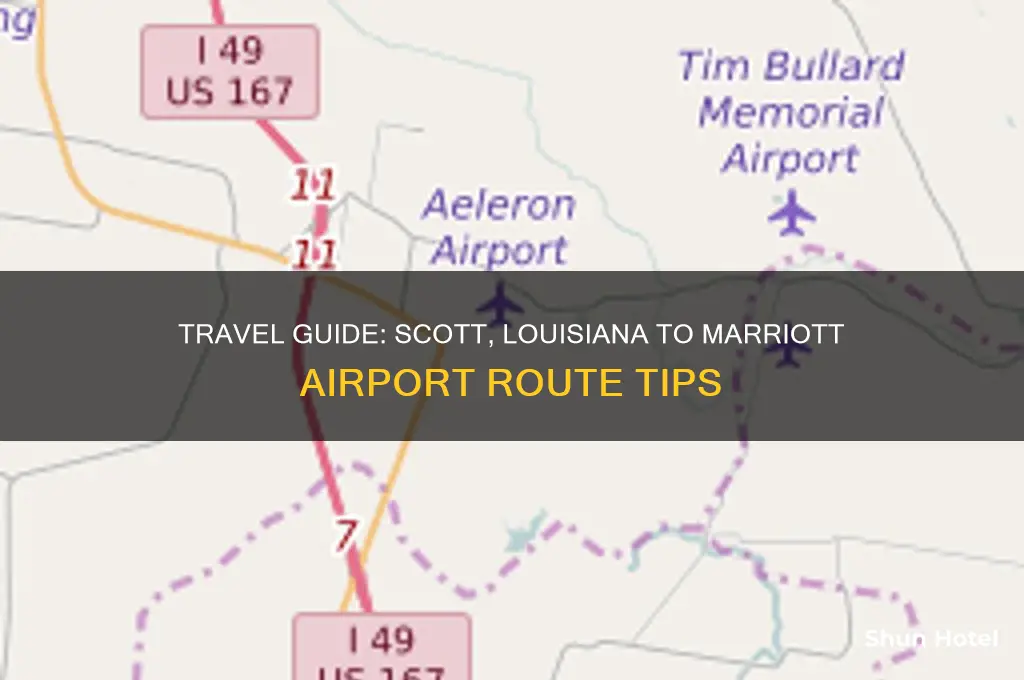 how to get to marriott airport from scott louisiana