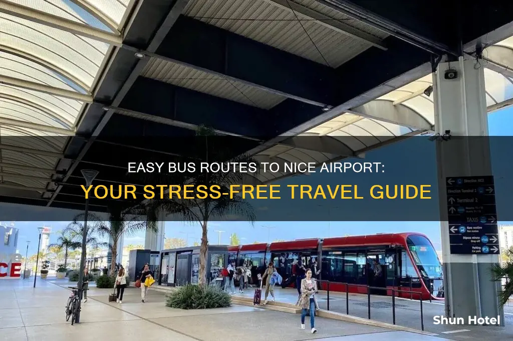 how to get to nice airport by bus