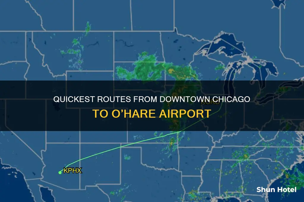 how to get to o hare airport from downtown chicago