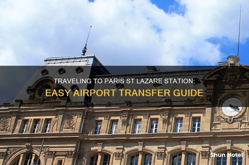 how to get to paris st lazare station from airport