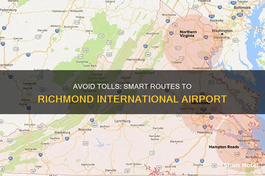 how to get to richmond international airport avoiding tolls