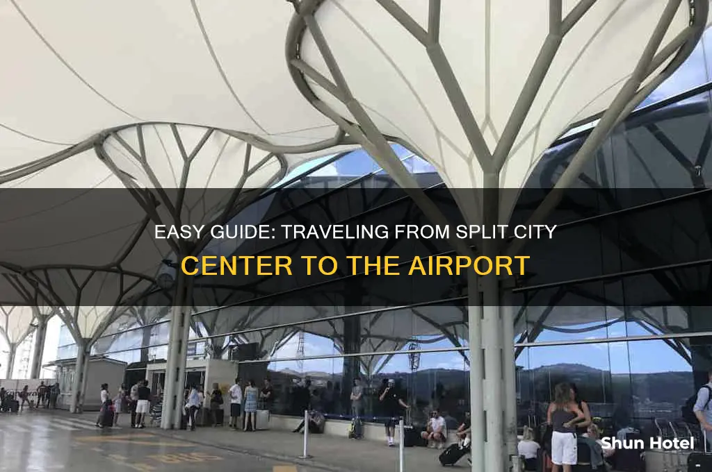 how to get to split airport from city center