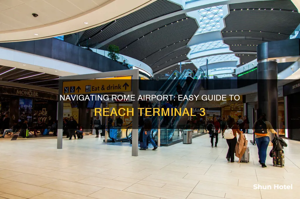 how to get to terminal 3 rome airport