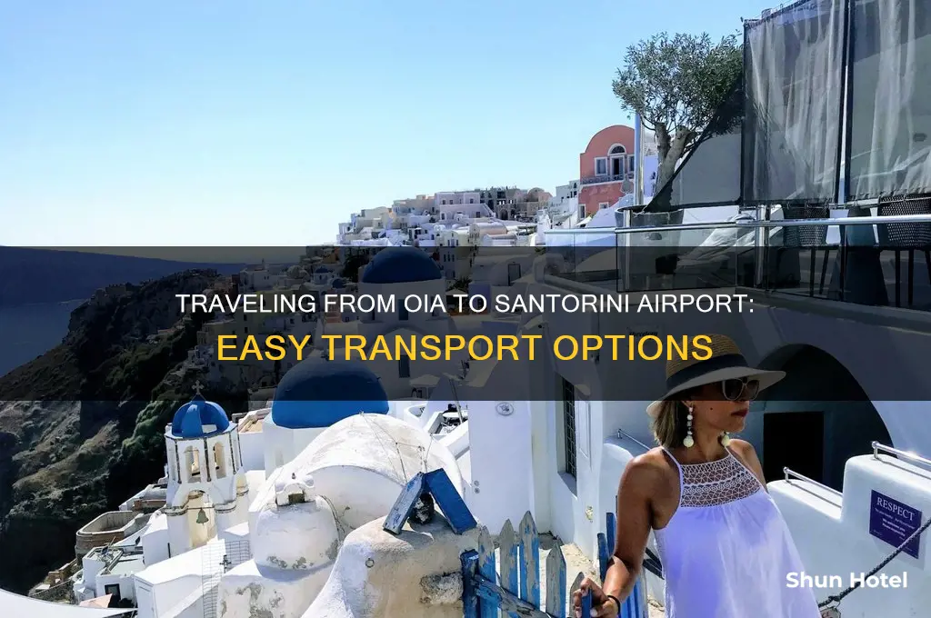 how to get to the airport of santorini from oia