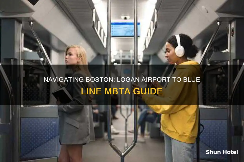 how to get to the blue line from logan airport