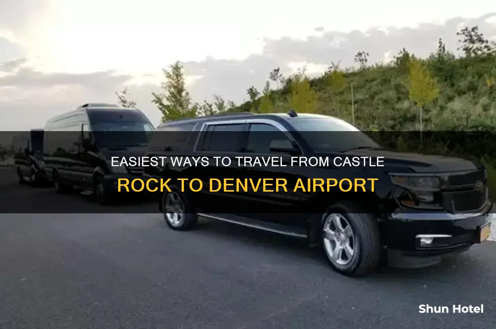 how to get to the denver airport from castle rock