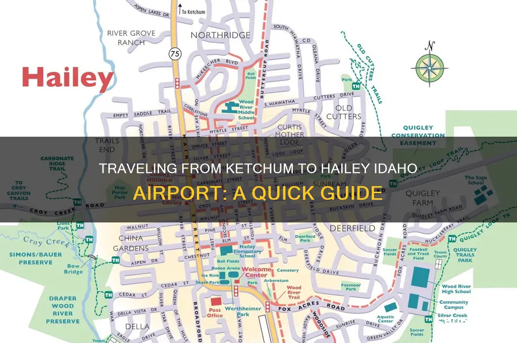 how to get to the hailey idaho airport from ketchum