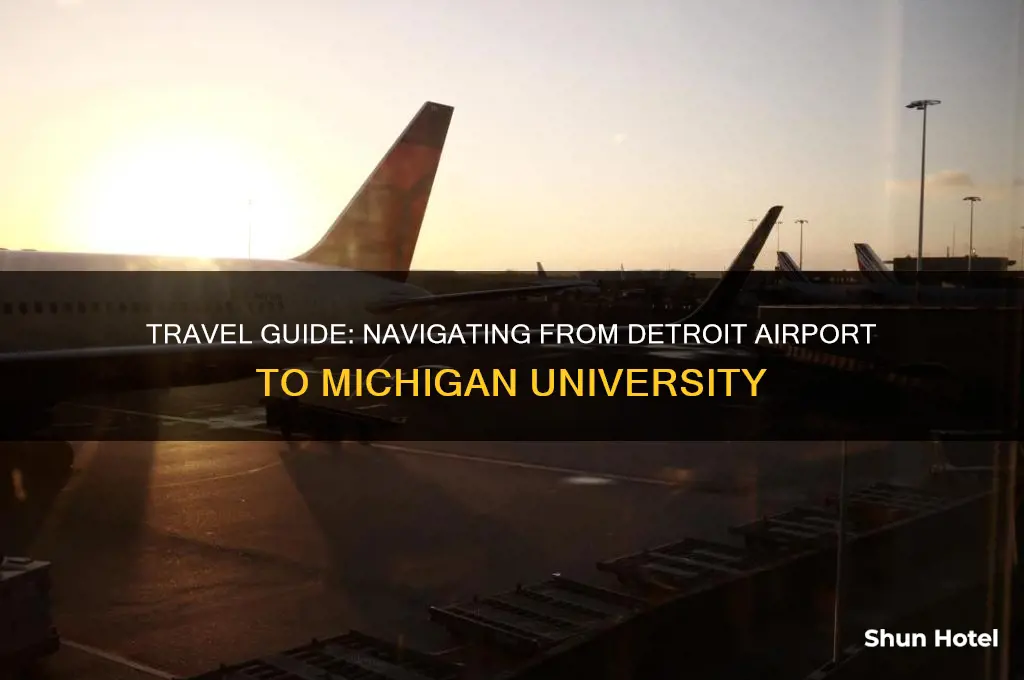 how to get to the michigan university from the airport