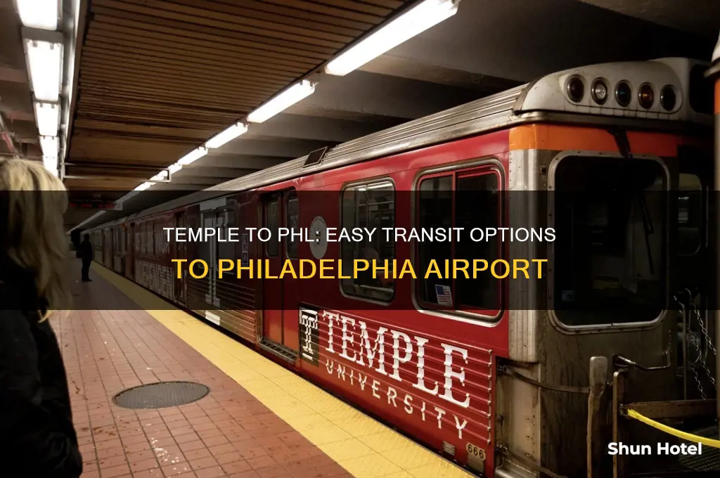 how to get to the philadelphia airport from temple university