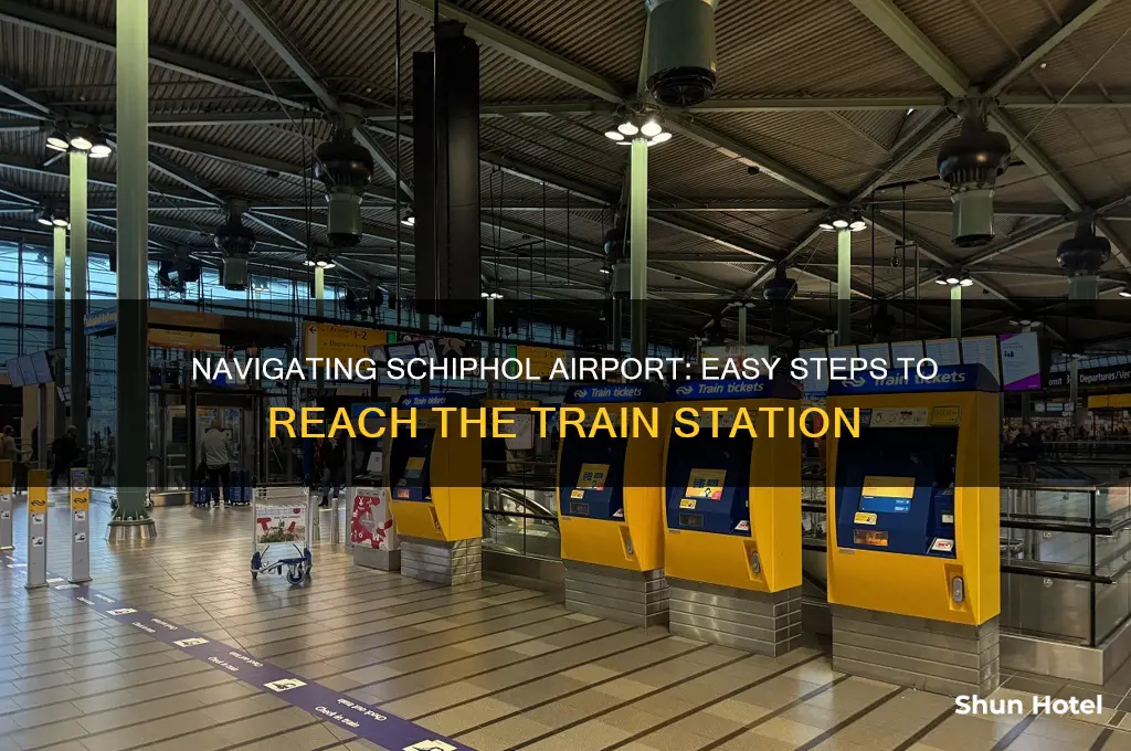 how to get to the train station at schiphol airport