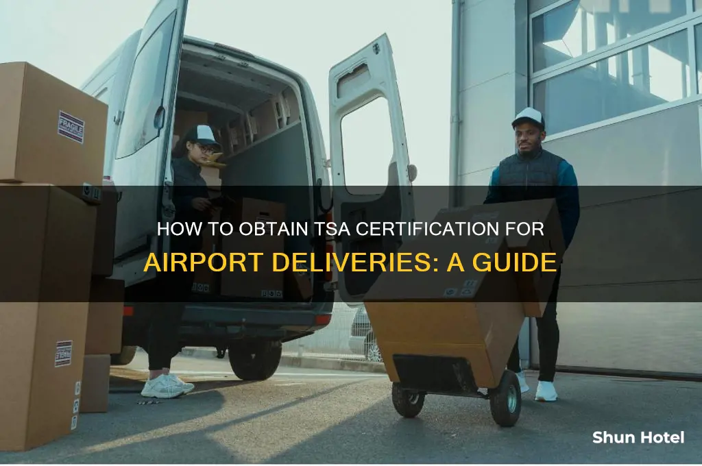 how to get tsa certified to deliver in airports