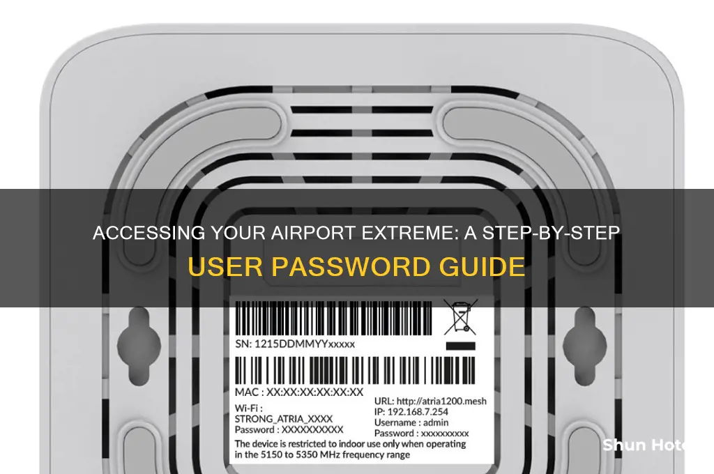 how to get user pass to airport extreme