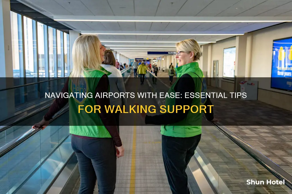 how to get walking support in airports