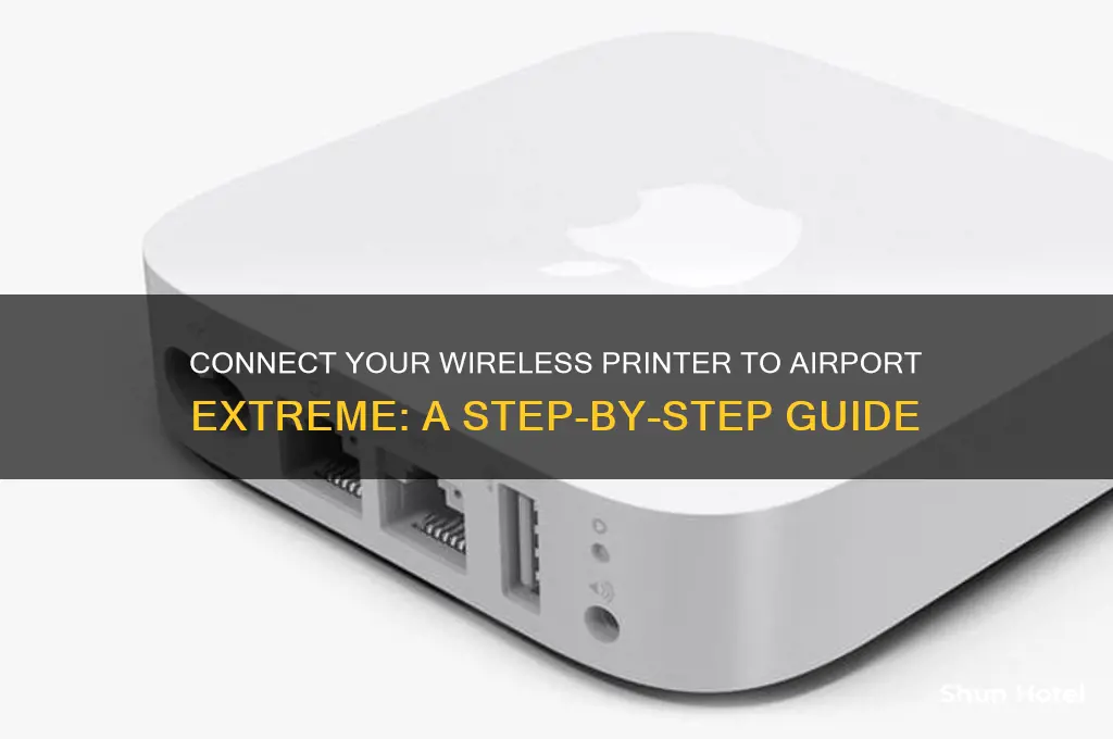 how to get wireless printer to work with airport extreme