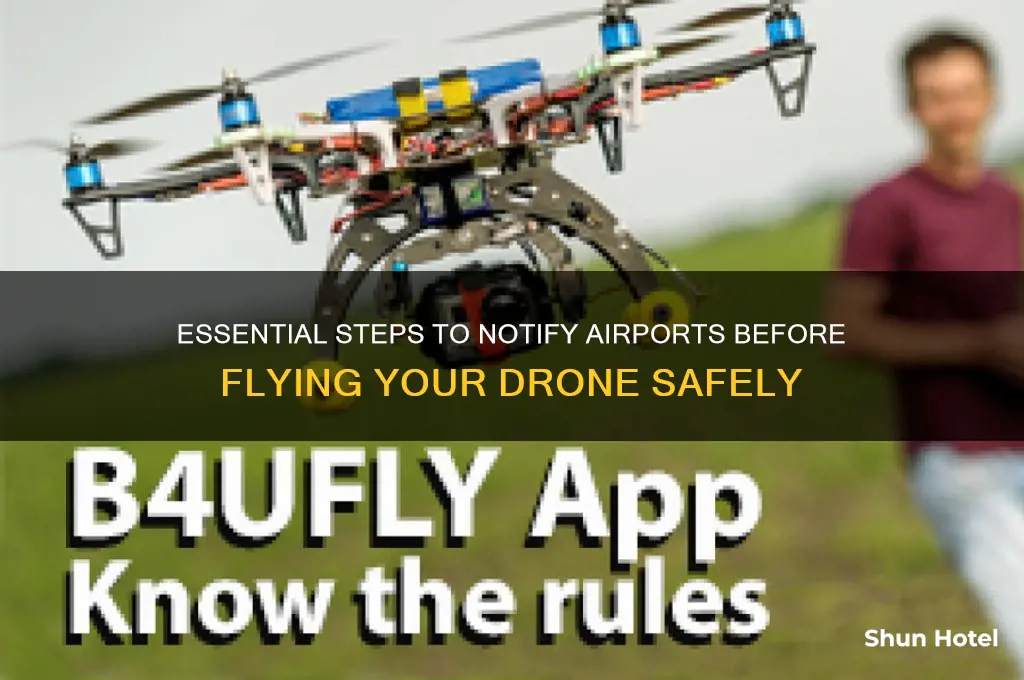 how to give notice to airport to fly dron