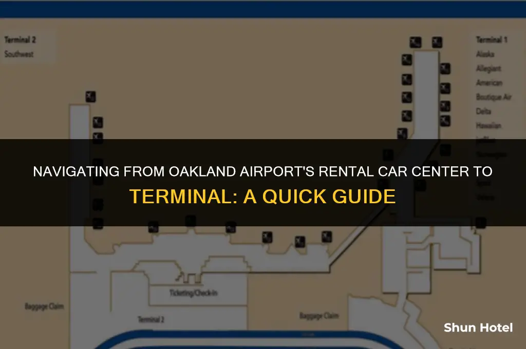 how to goto terminal from rental car center oakland airport