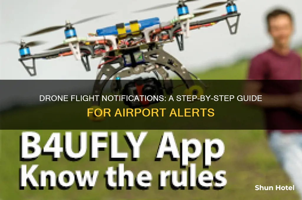 how to notify airport 5o fly drone