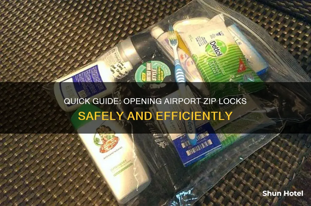 how to open airport zip lock