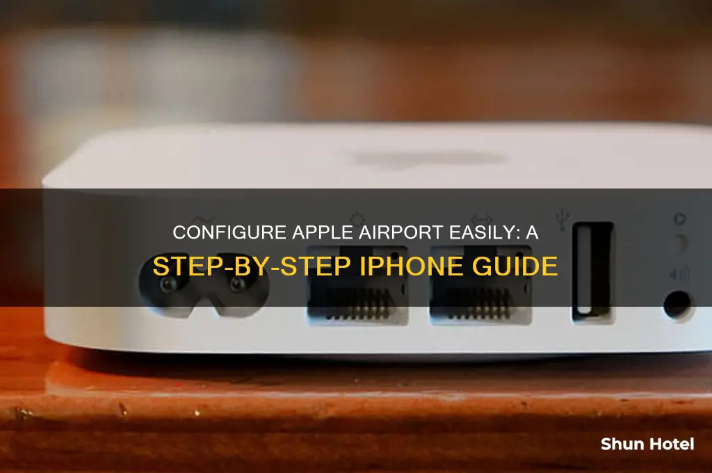 how to open apple airport configure from iphone