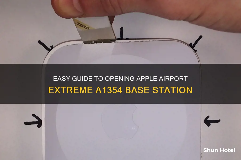 how to open apple airport extreme a1354 base