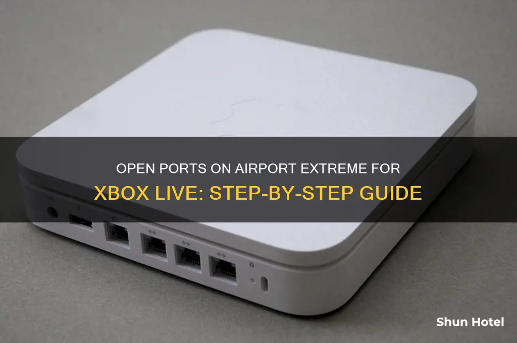 how to open ports on airport extreme for xbox live