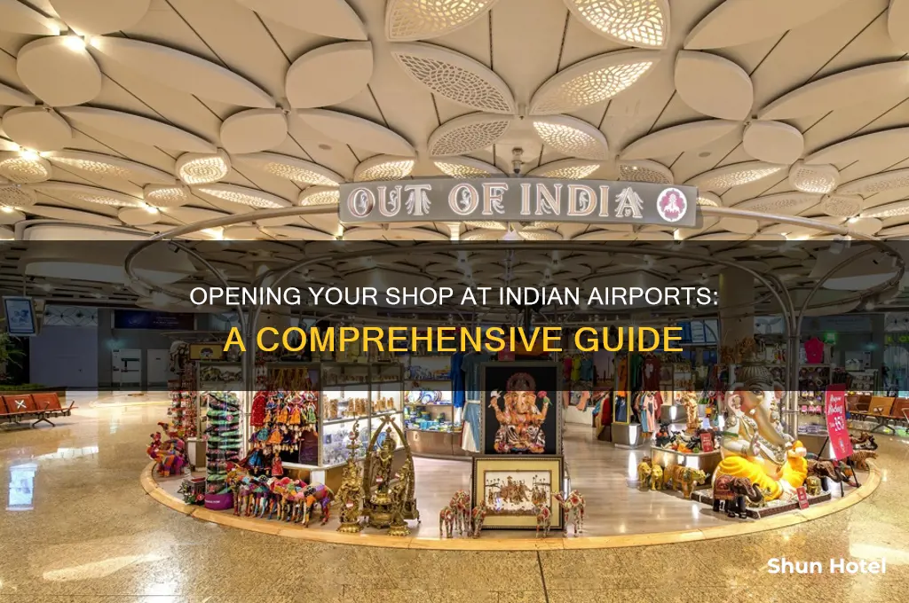 how to open shop in airport in india