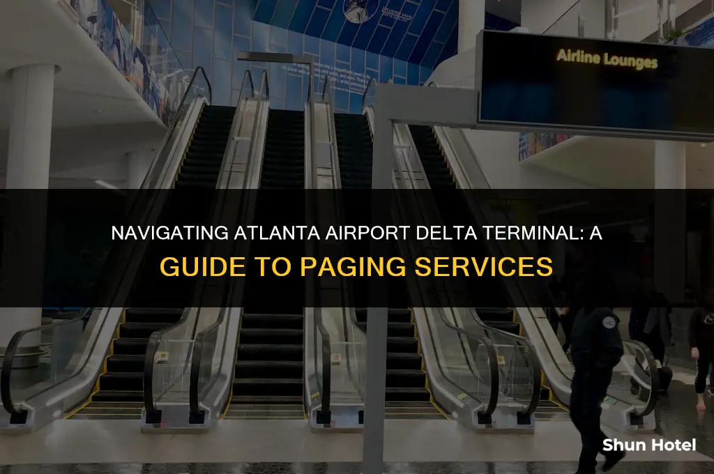 how to page someone at atlanta airport delta terminal