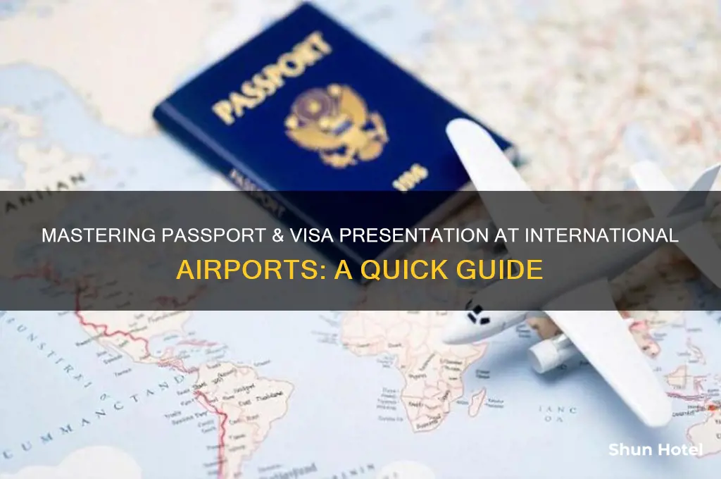 how to present passport and visa at international airport