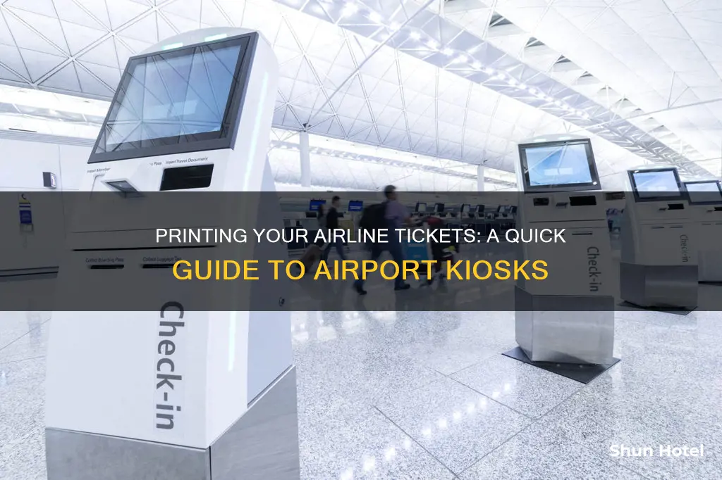 how to print ticket at airport