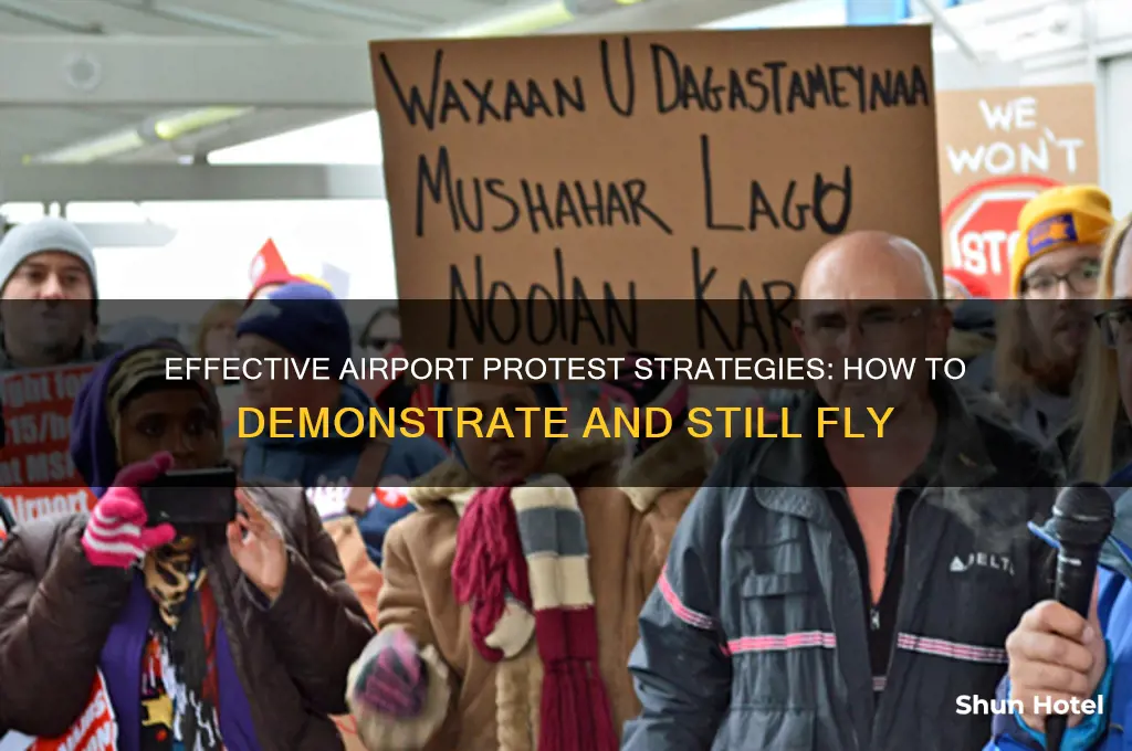 how to protest at airport and fly