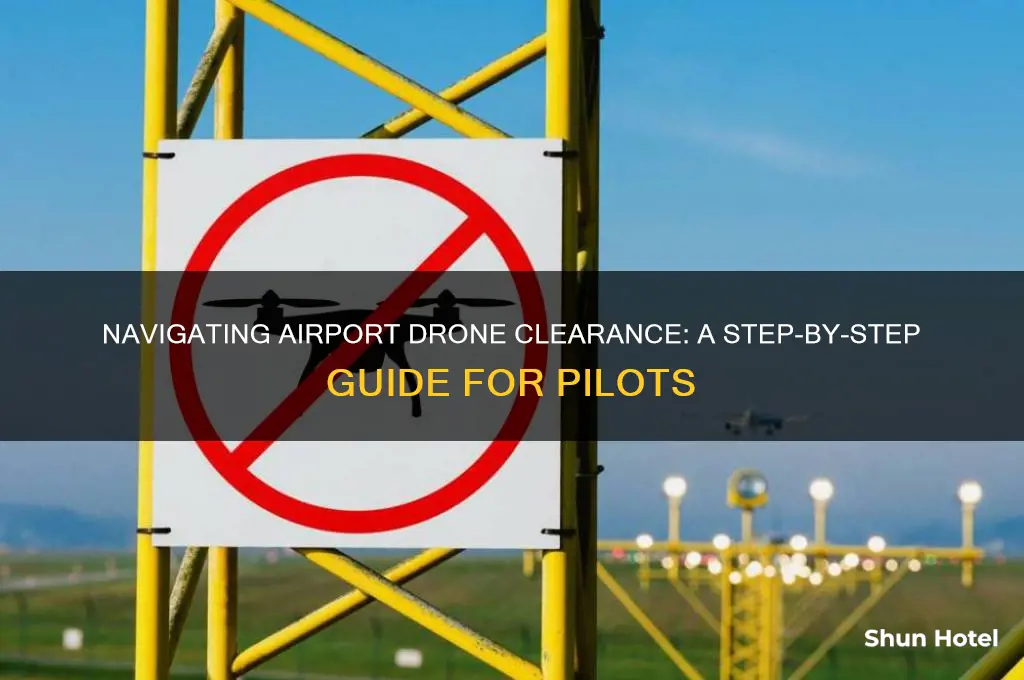 how to receive clearance to fly drone at airport