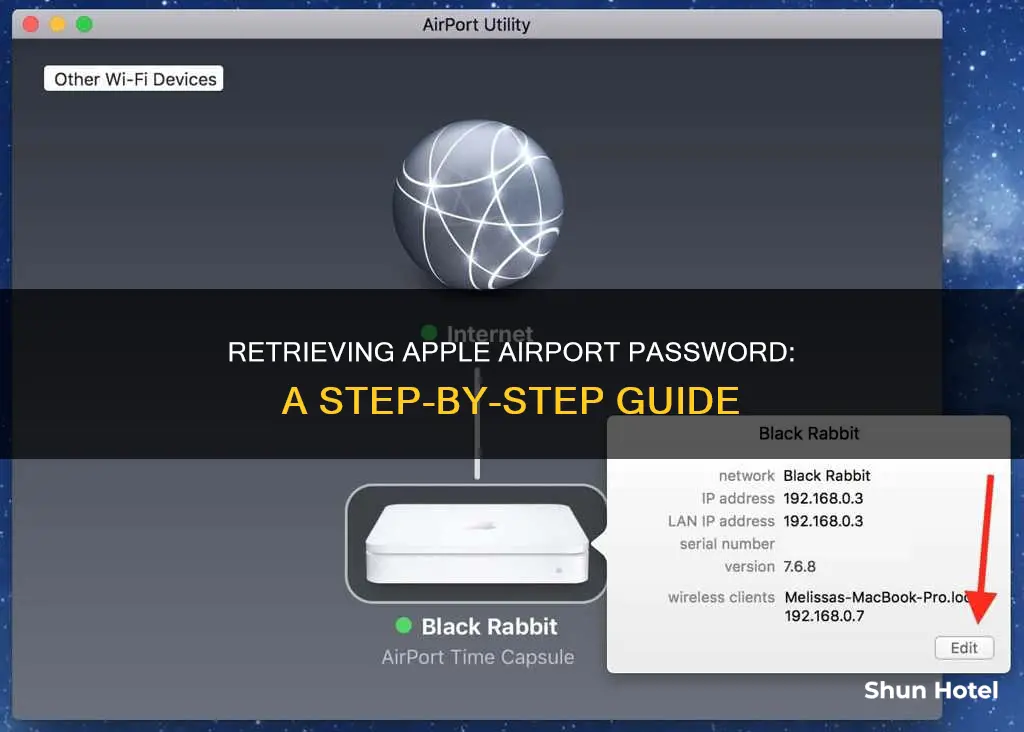 how to recover apple airport password