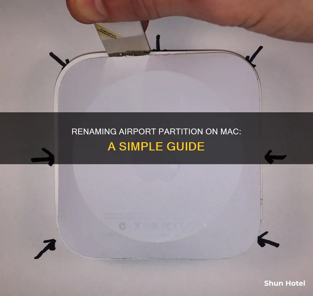 how to rename airport partition mac
