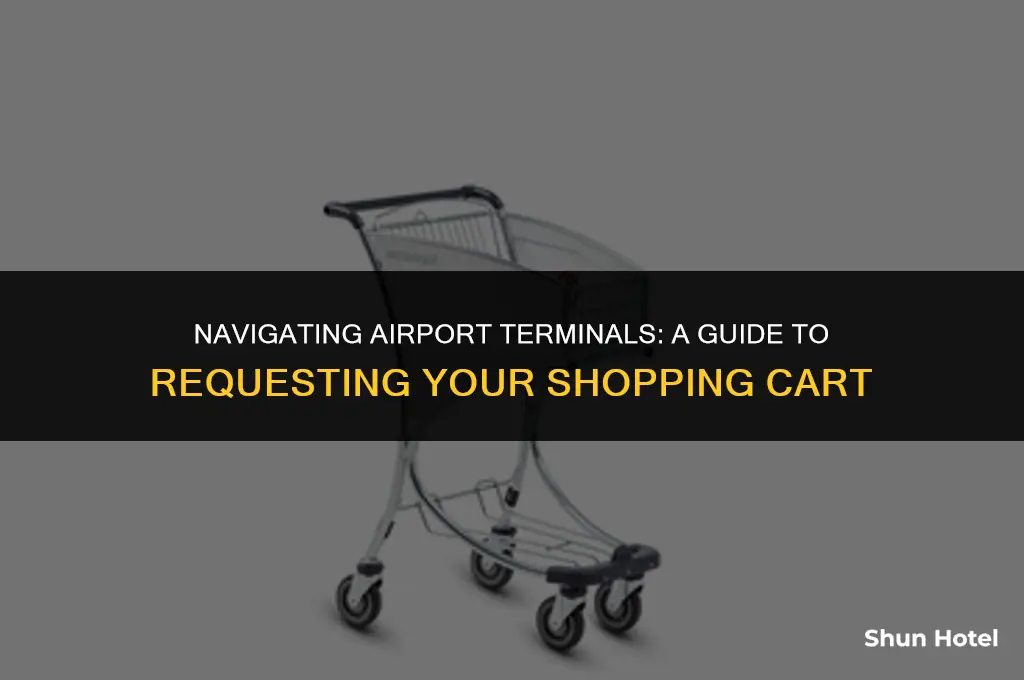how to request a cart in the airport terminal