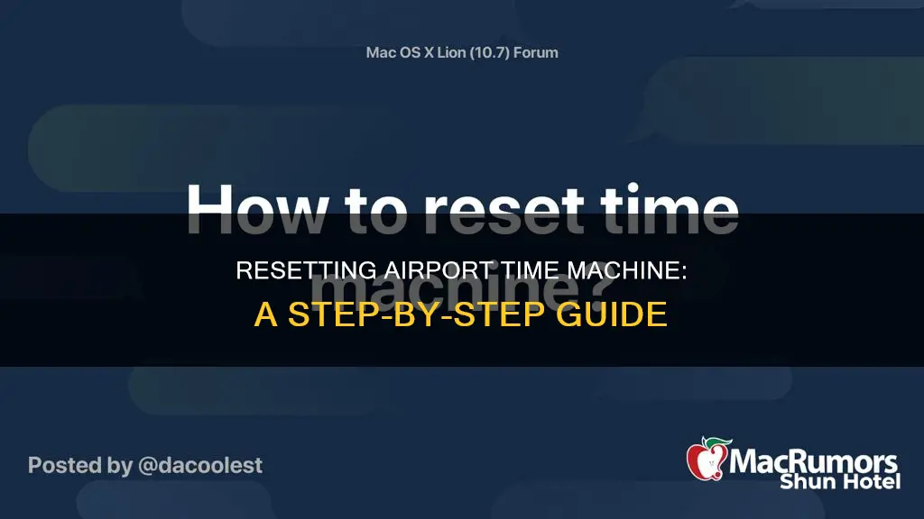 how to reset airport time machine