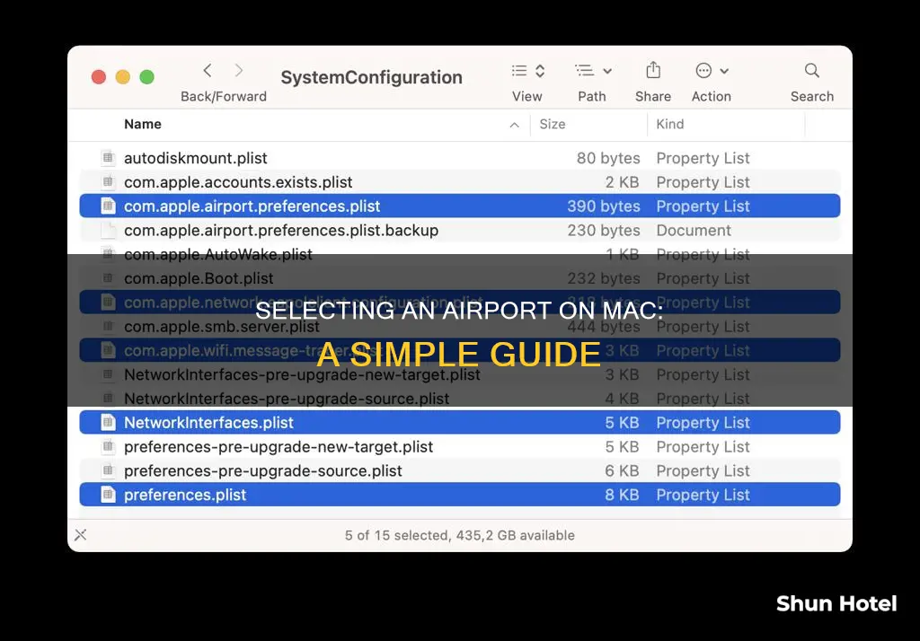 how to select airport on mac