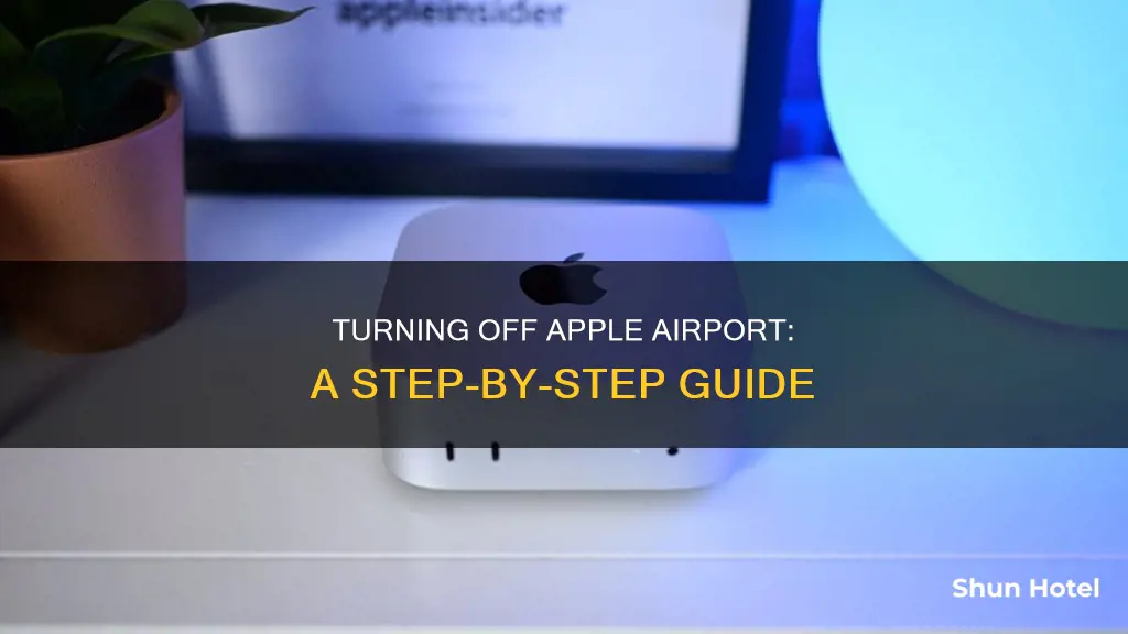how to shut down apple airport