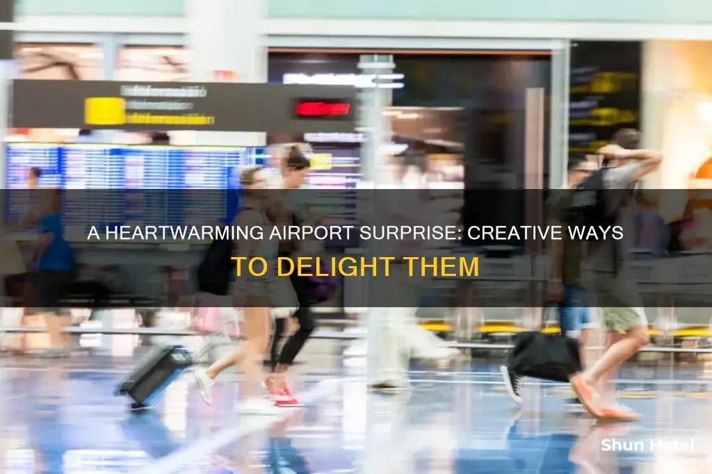 how to surprise someone at airport