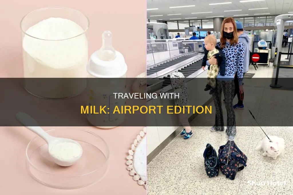 how to take milk to airport