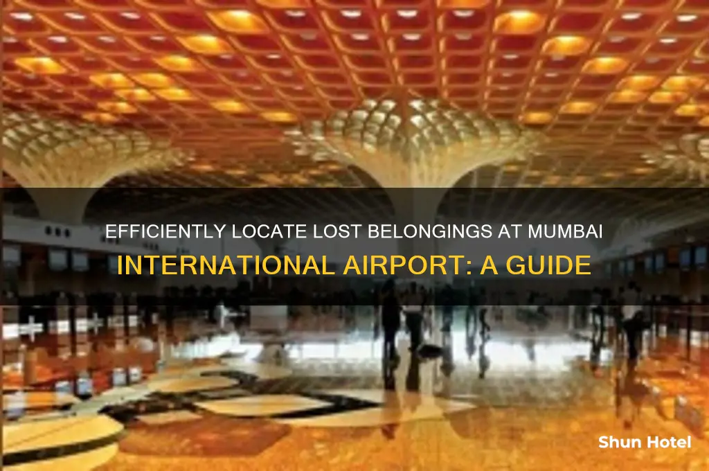 how to track lost items at mumbai international airport