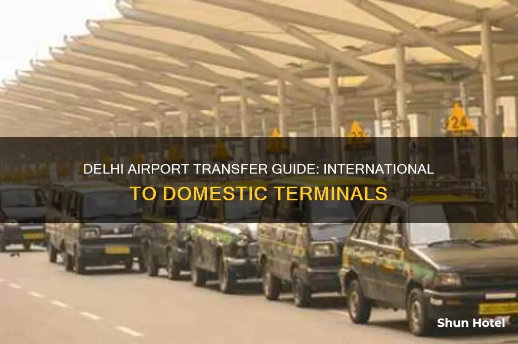 how to transfer from delhi international airport to domestic airport