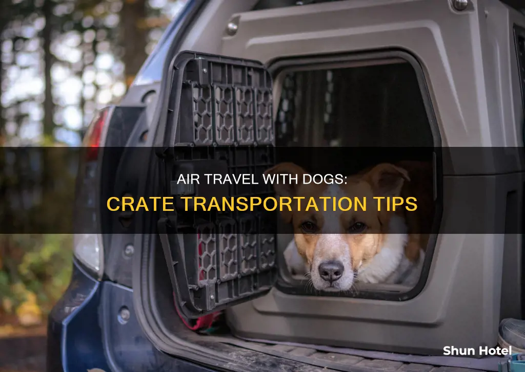 how to transport dogs airport crates